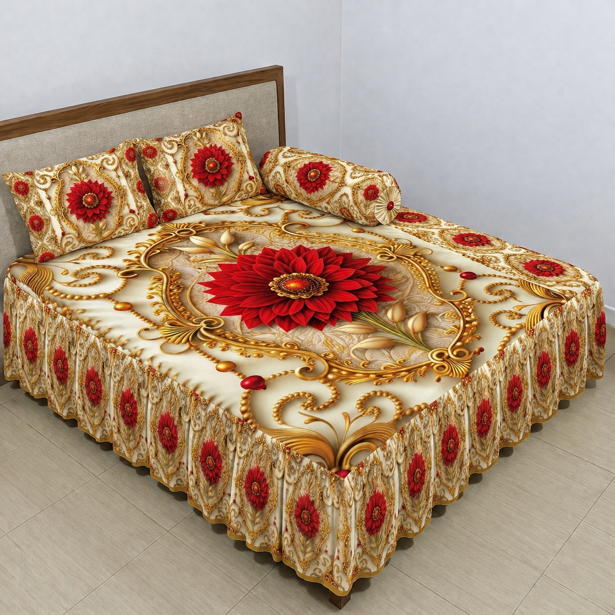 3D প্রিন্টের ওয়াটারপ্রুফ কুচি বেডশীট=75